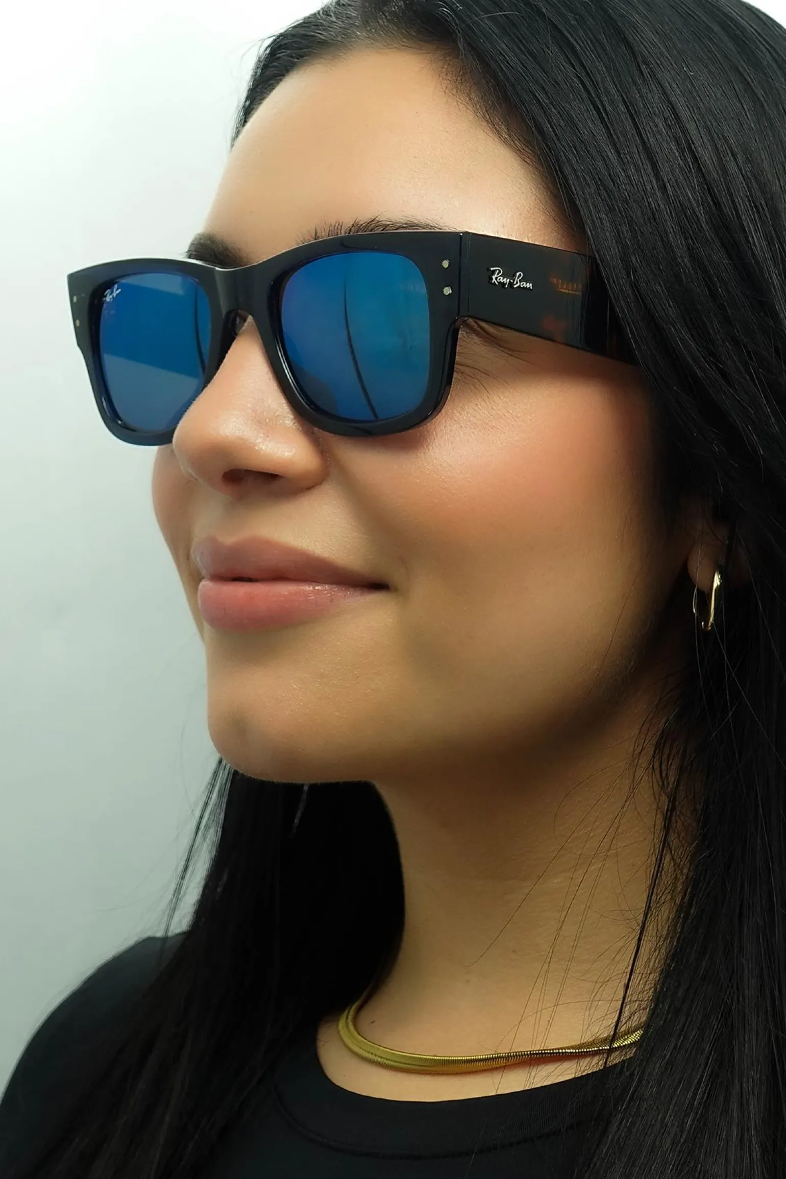 Ray-Ban Sunglasses RB0840S Mega Wayfarer 663804 Polished Transparent D