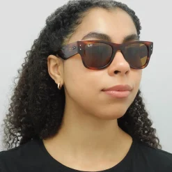 Ray-Ban Sunglasses RB0840S Mega Wayfarer 954/33 Polished Striped Havan