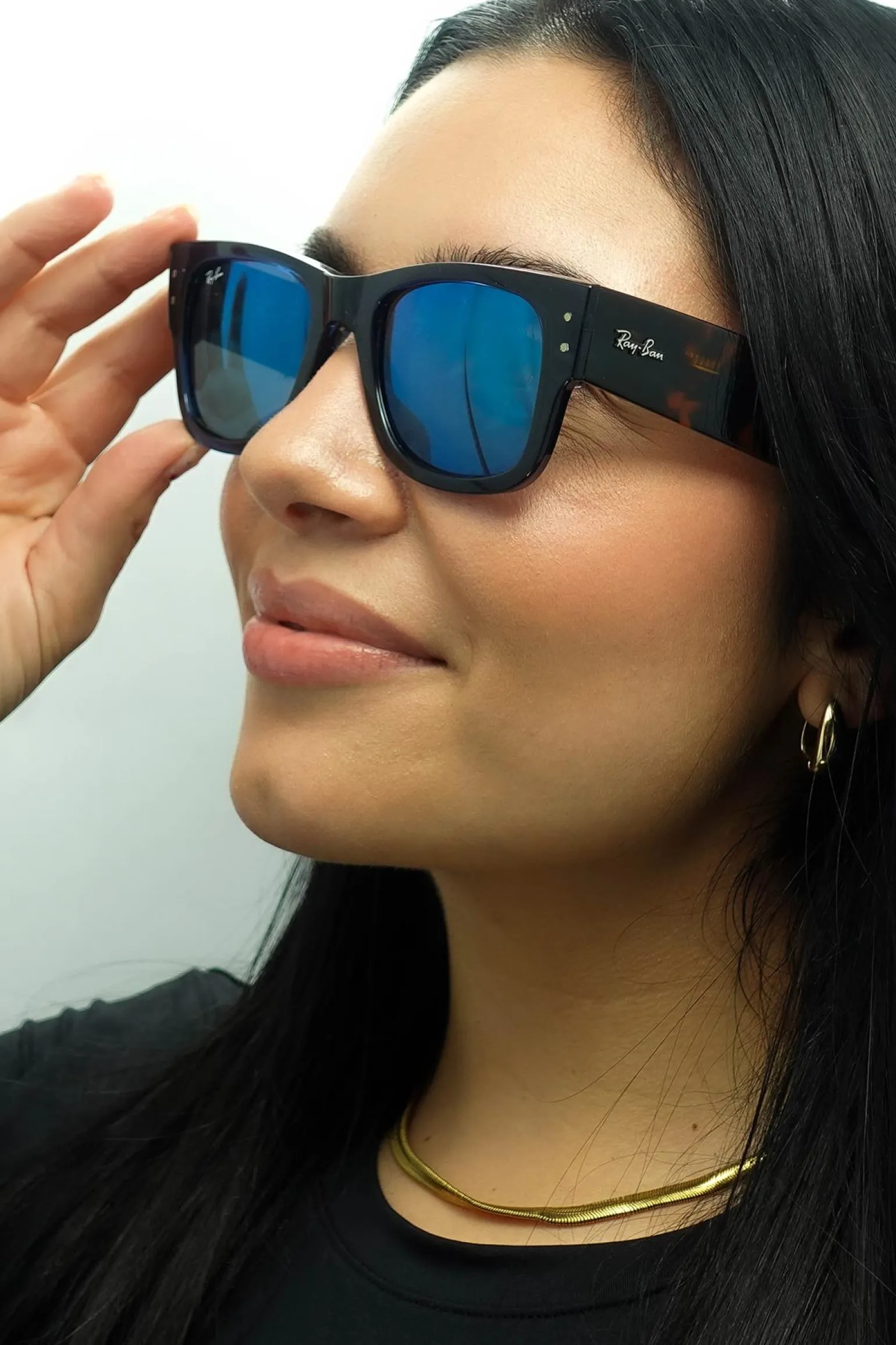 Ray-Ban Sunglasses RB0840S Mega Wayfarer 663804 Polished Transparent D
