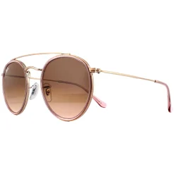 Ray-Ban Sunglasses Round Double Bridge 3647N 9069A5 Pink Pink Gradient