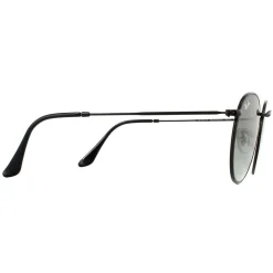 Ray-Ban Sunglasses Round Flat Lenses 3447N 002/71 Black Grey Gradient