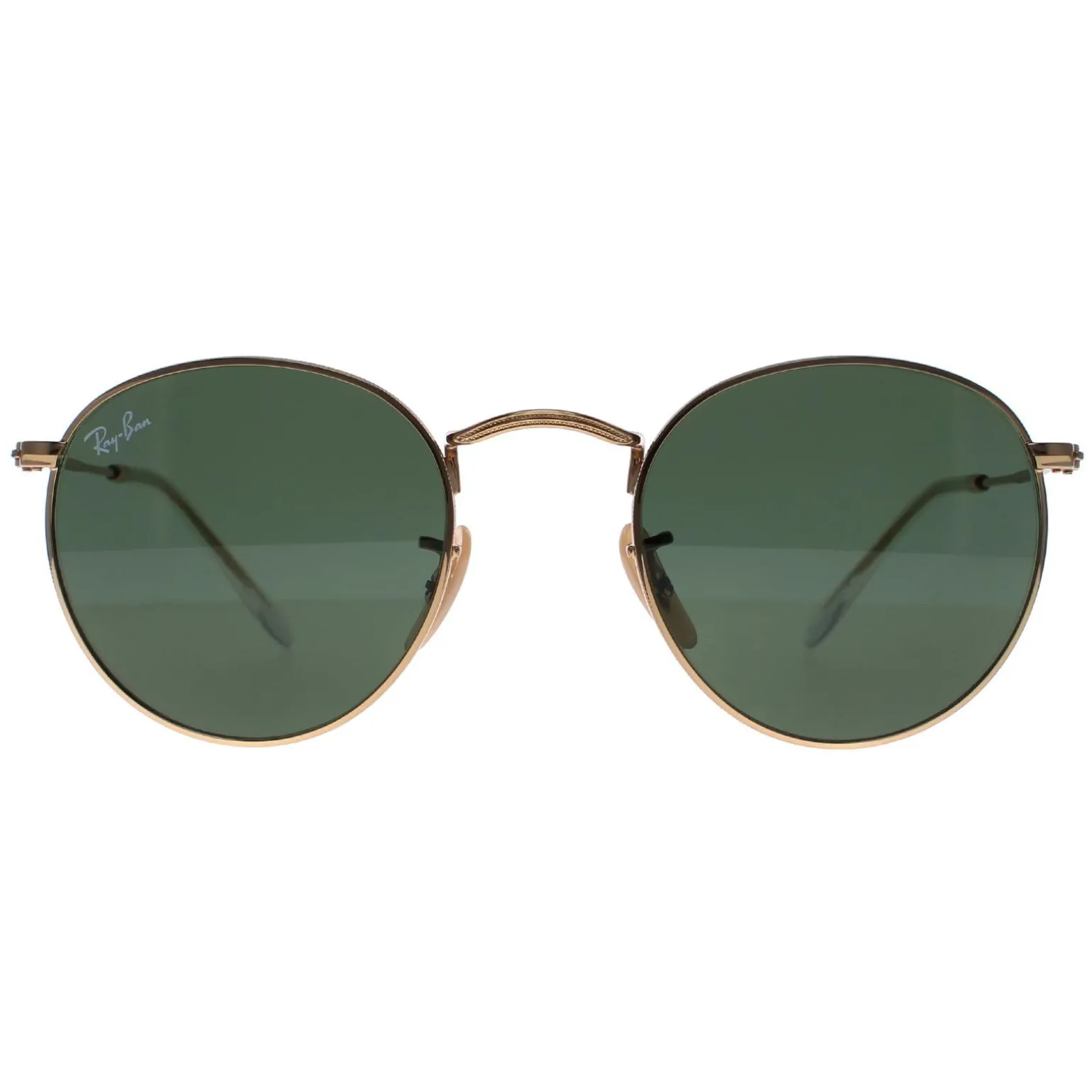 Ray-Ban Sunglasses Round Metal 3447 001 Gold Green 47mm