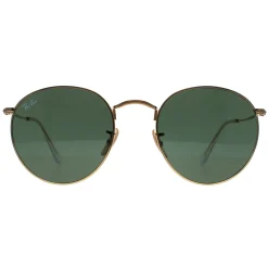 Ray-Ban Sunglasses Round Metal 3447 001 Gold Green 50mm