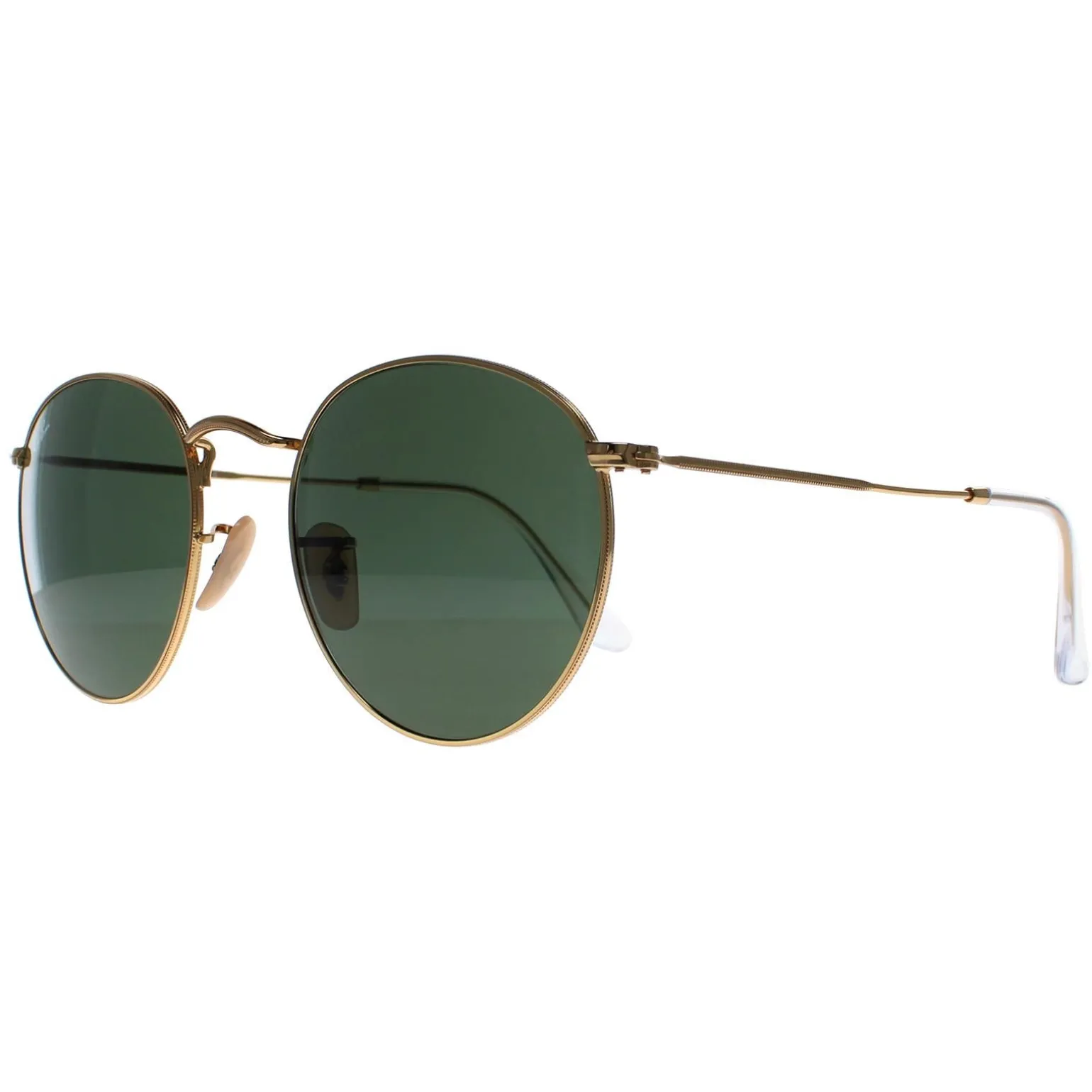 Ray-Ban Sunglasses Round Metal 3447 001 Gold Green 50mm