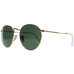 Ray-Ban Sunglasses Round Metal 3447 001 Gold Green 53mm
