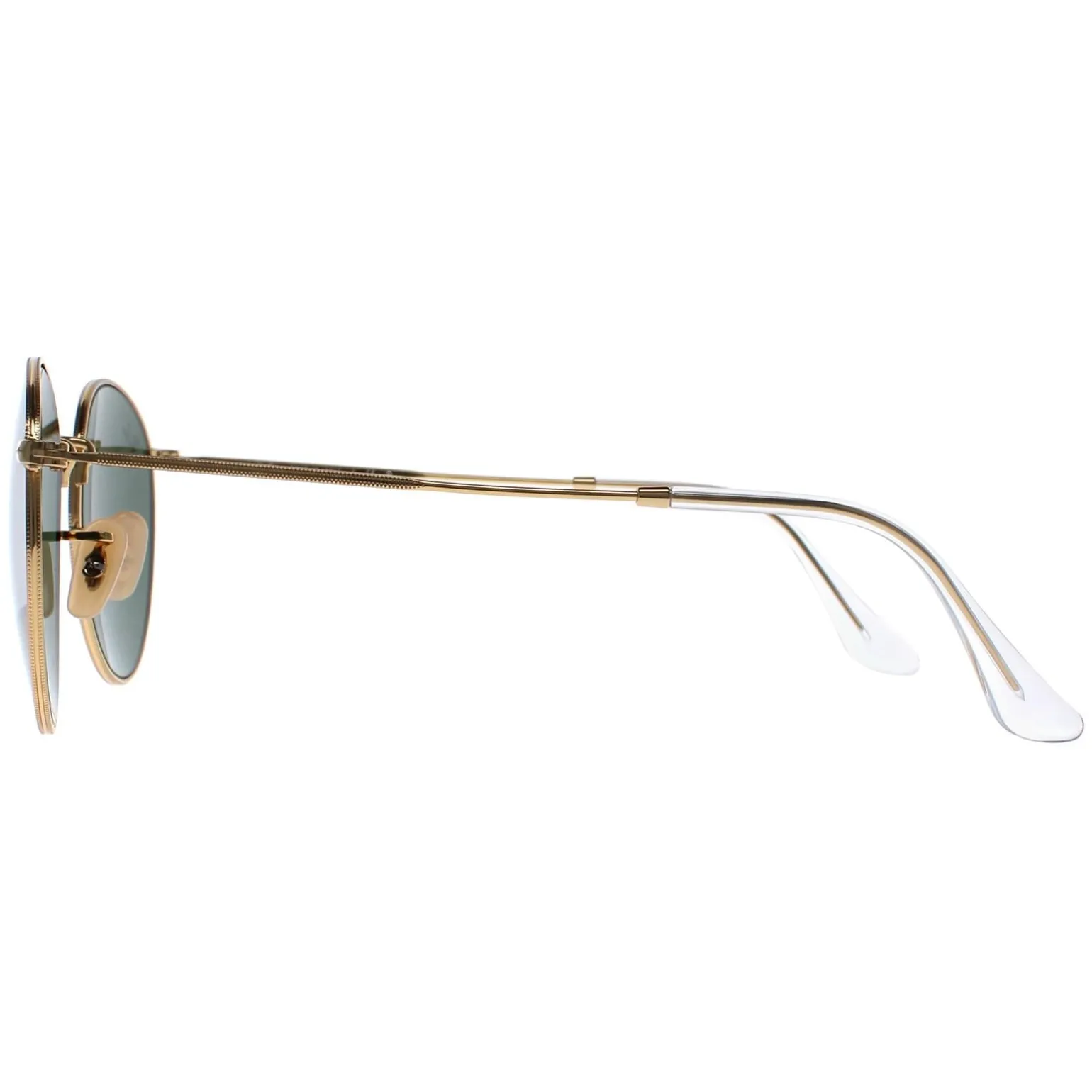 Ray-Ban Sunglasses Round Metal 3447 001 Gold Green 53mm