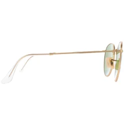 Ray-Ban Sunglasses Round Metal 3447 112/4L Gold Blue Polarized Flash M