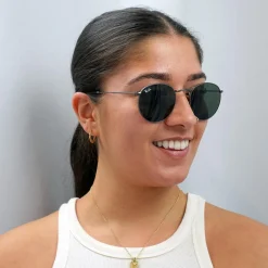 Ray-Ban Sunglasses Round Metal 3447 029 Gunmetal Green 50