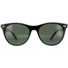 Ray-Ban Sunglasses Wayfarer II RB2185 901/58 Black G-15 Green Polarize