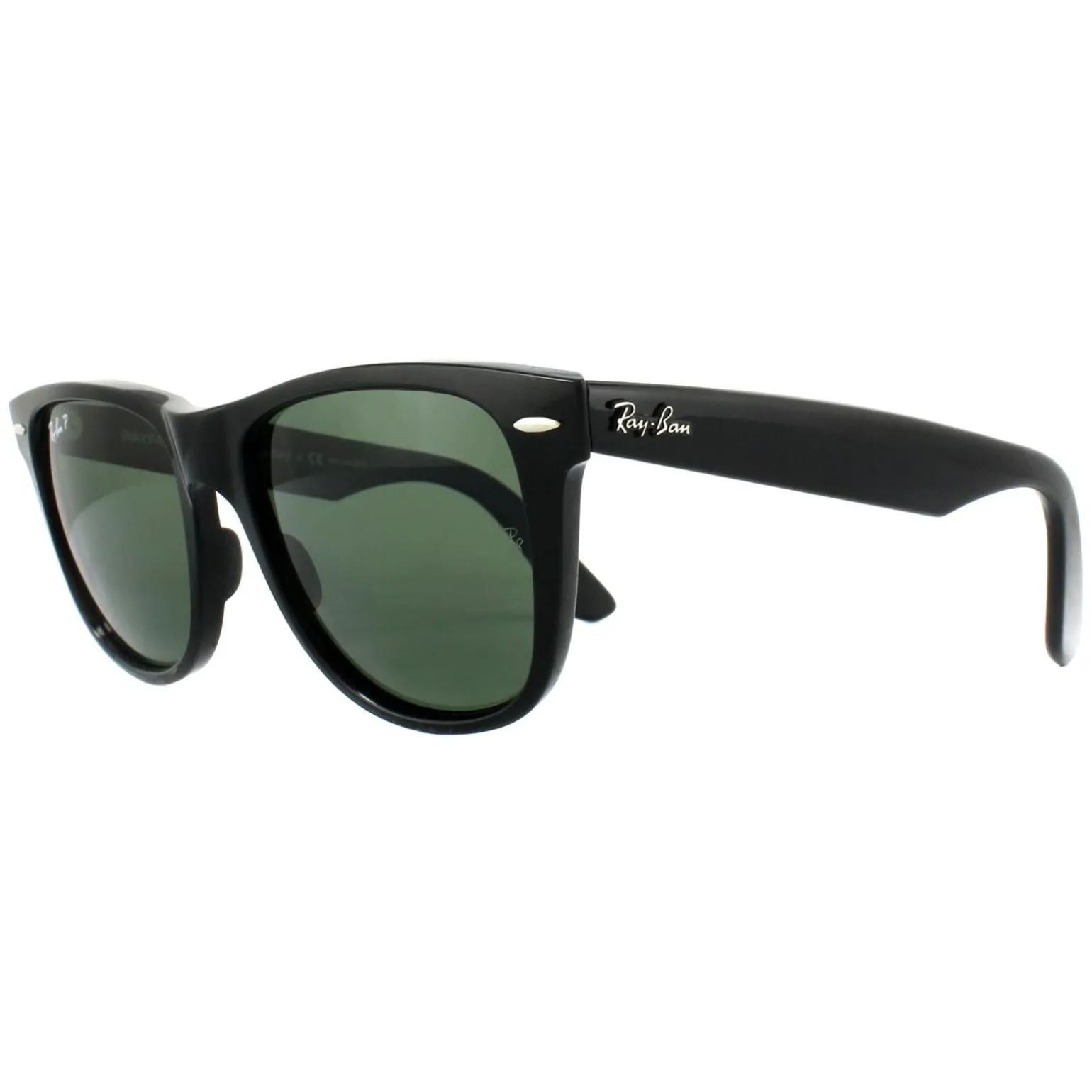 Ray-Ban Sunglasses Wayfarer 2140 901/58 Black Green G-15 Polarized Med