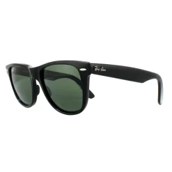 Ray-Ban Sunglasses Wayfarer 2140 901/58 Black Green G-15 Polarized Lar