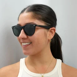 Ray-Ban Sunglasses Wayfarer II RB2185 901/58 Black G-15 Green Polarize