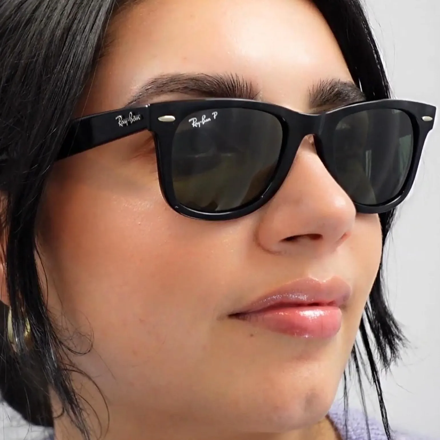 Ray-Ban Sunglasses Wayfarer 2140 901/58 Black Green G-15 Polarized Med
