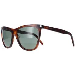 Saint Laurent Sunglasses SL 526 002 Shiny Medium Havana Solid Green