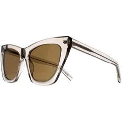 Saint Laurent Sunglasses SL214 Kate 032 Transparent Beige Brown