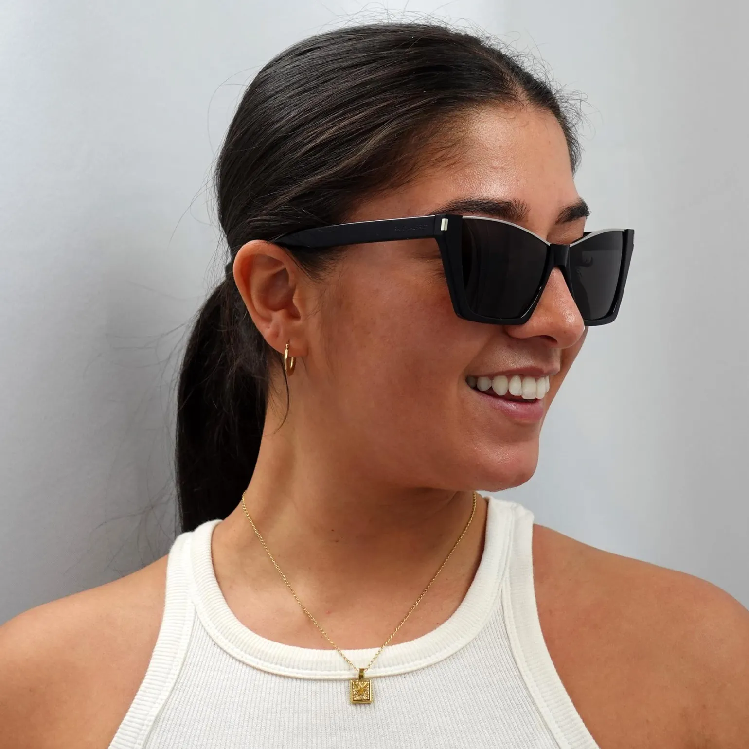 Saint Laurent Sunglasses SL369 KATE 001 Black Black