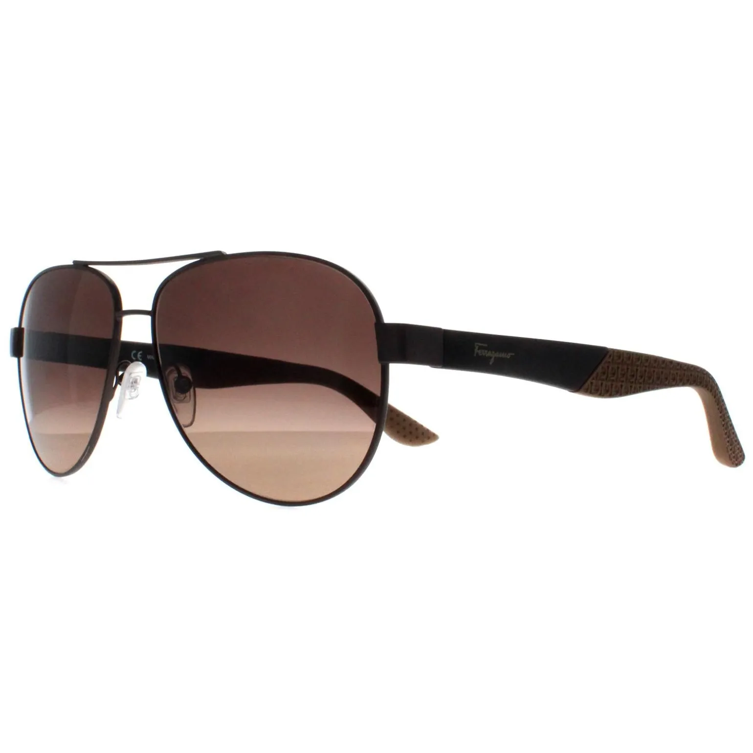 Salvatore Ferragamo Sunglasses SF275S 071 Matte Dark Ruthenium Grey Br