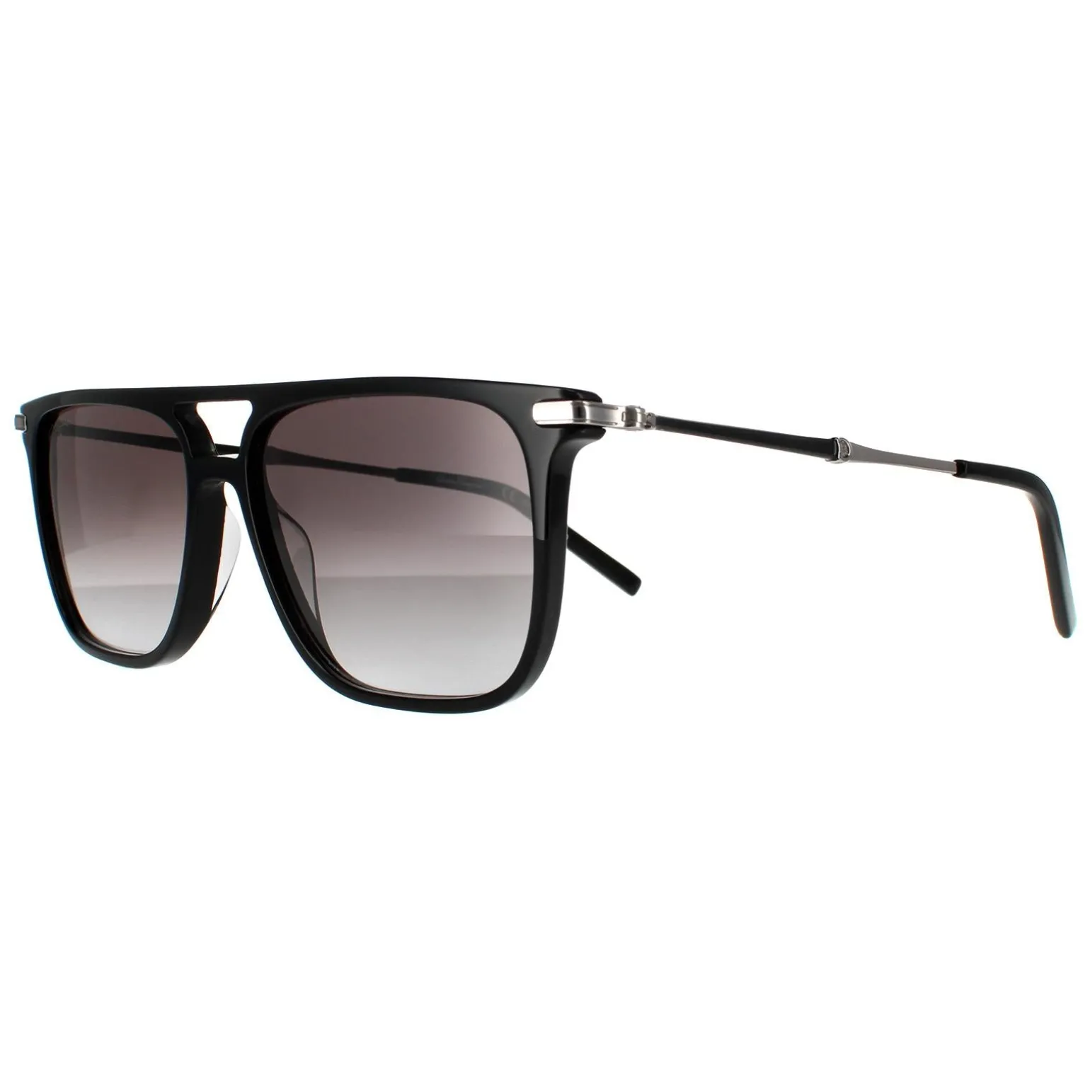 Salvatore Ferragamo Sunglasses SF966S 001 Black and Silver Grey Gradie