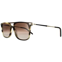 Salvatore Ferragamo Sunglasses SF966S 319 Striped Khaki Brown Gradient