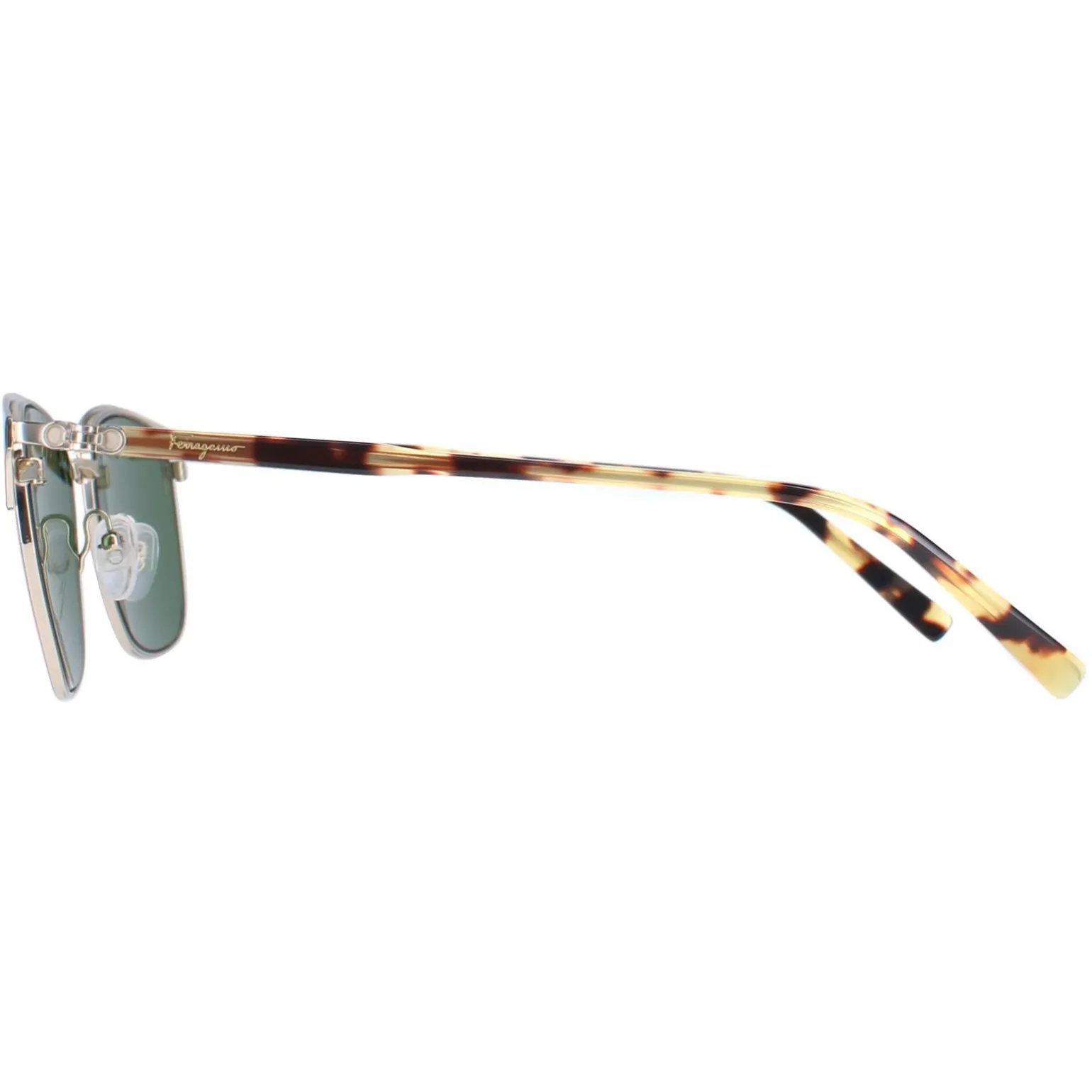 Salvatore Ferragamo Sunglasses SF180S 017 Black With Shiny Gold Tortoi