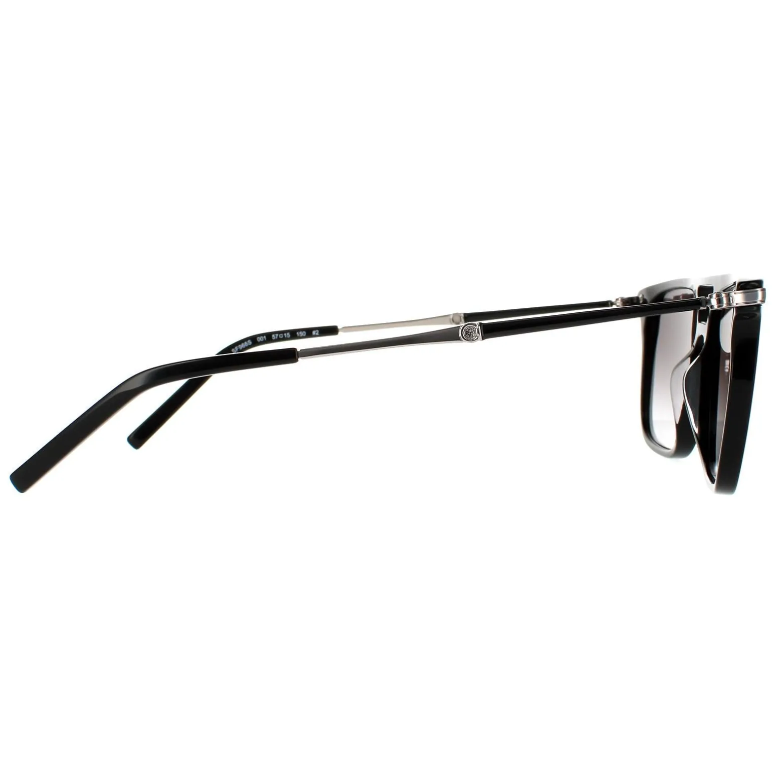 Salvatore Ferragamo Sunglasses SF966S 001 Black and Silver Grey Gradie