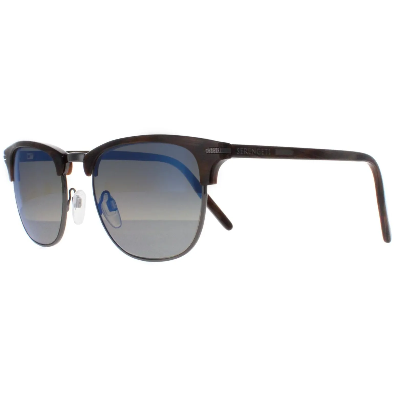 Serengeti Sunglasses Alray 8944 Shiny Wood Grain Blue 555nm Polarized