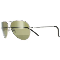 Serengeti Sunglasses Carrara Small SS016001 Shiny Silver Polarized Gre