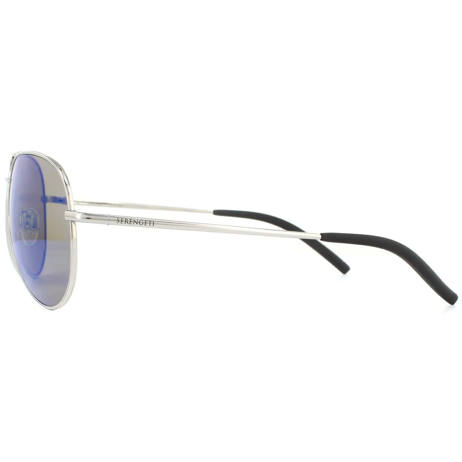Serengeti Sunglasses Carrara 8547 Shiny Silver Mineral Polarized 555nm