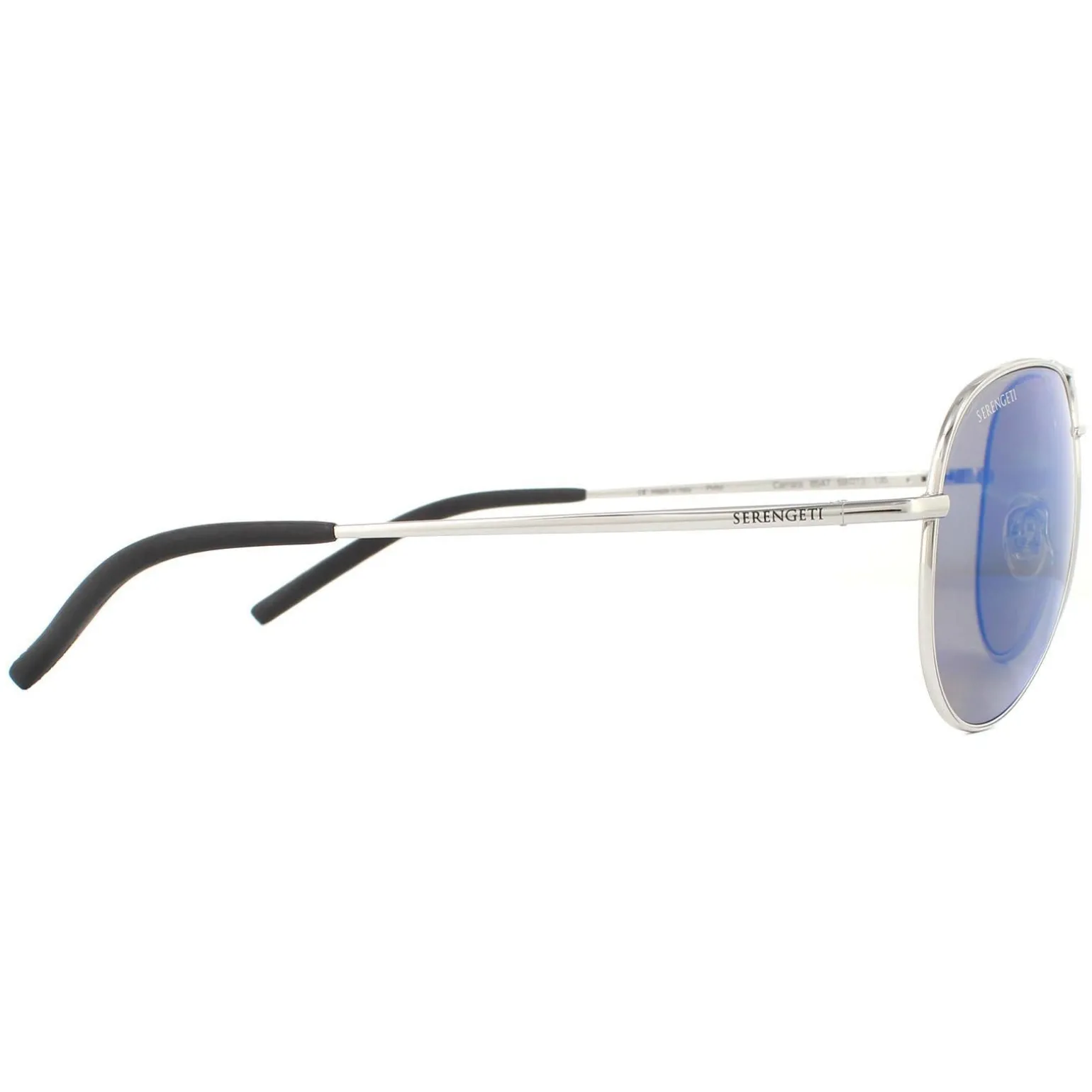 Serengeti Sunglasses Carrara 8547 Shiny Silver Mineral Polarized 555nm