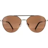 Serengeti Sunglasses Odell SS555001 Shiny Light Gold Saturn Polarized