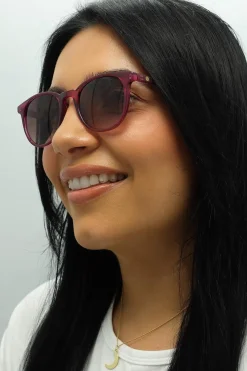 Smarty Sunglasses X2132 C Transparent Cassis Pink Brown