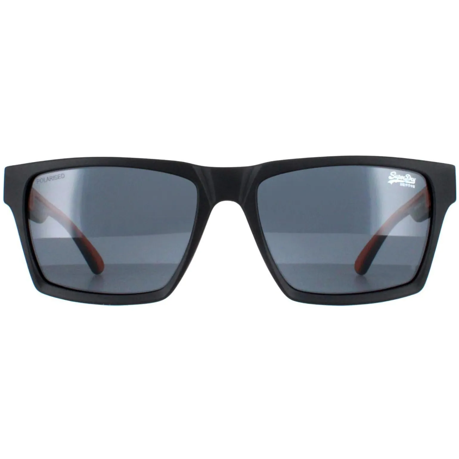 Superdry Sunglasses Disruptive 104P Matte Black Orange Grey Polarized