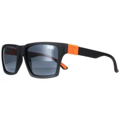 Superdry Sunglasses Disruptive 104P Matte Black Orange Grey Polarized
