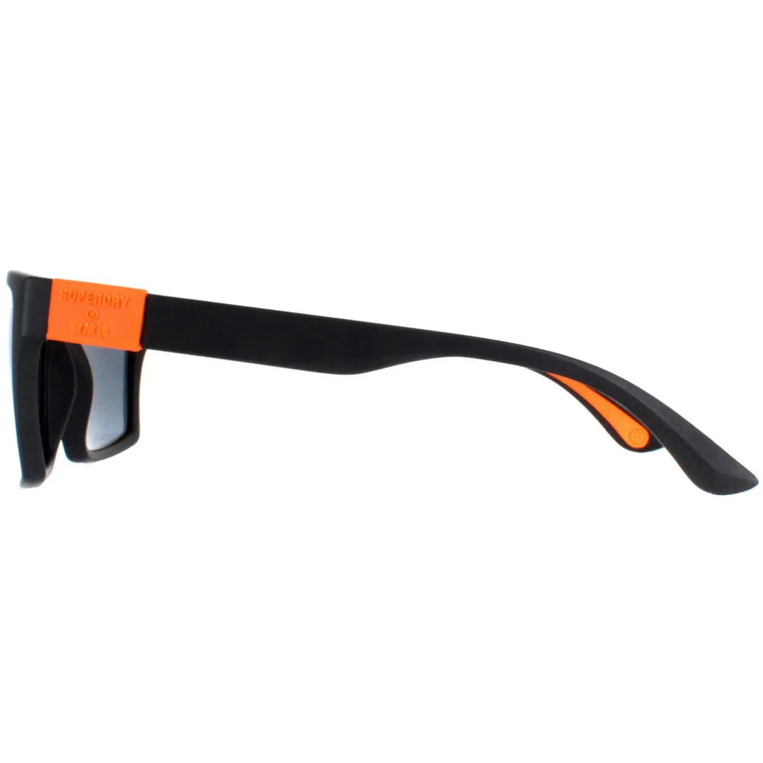 Superdry Sunglasses Disruptive 104P Matte Black Orange Grey Polarized