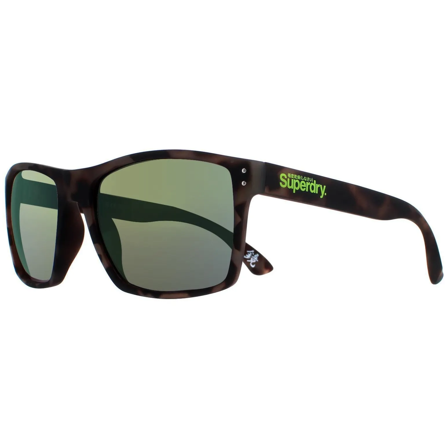 Superdry Sunglasses Kobe SDS 122 Matte Rubberised Tortoise Grey Yellow