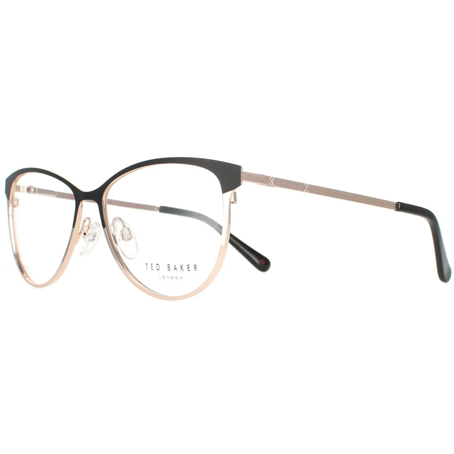 Ted Baker Glasses Frames TB2255 Aure 001 Black and Rose Gold Women