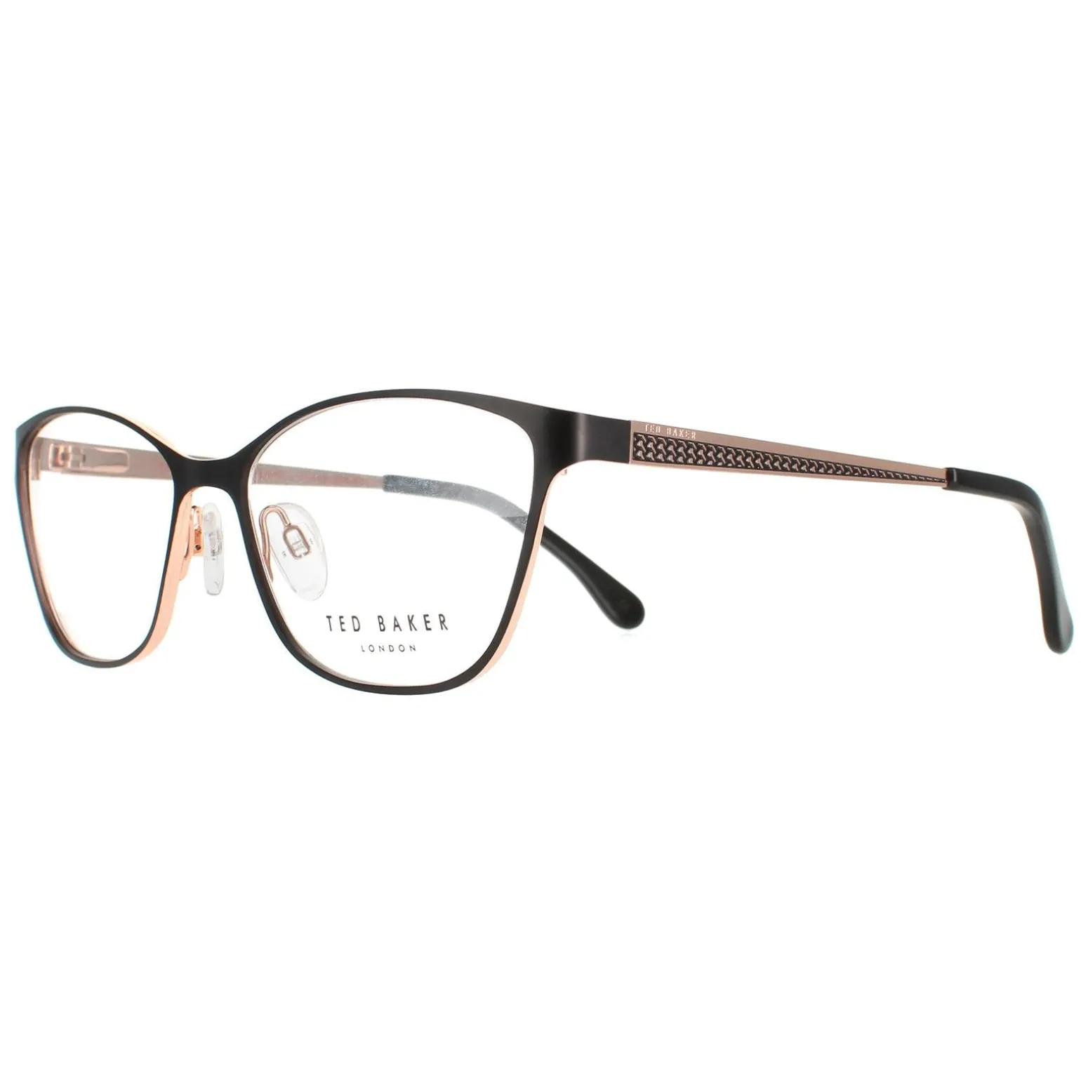 Ted Baker Glasses Frames TB2227 Maddox 004 Black and Rose Gold Women