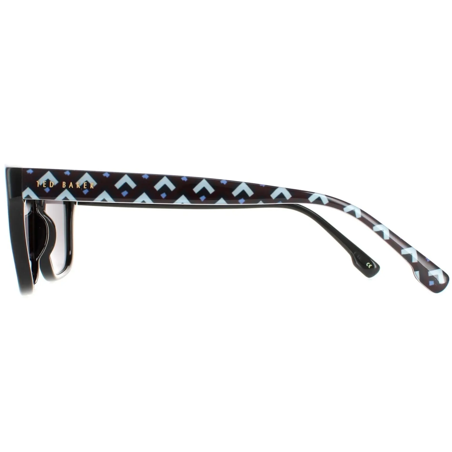 Ted Baker Sunglasses TB1455 Dane 011 Polished Black Patterned Grey