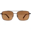 Ted Baker Sunglasses TB1720 Elijah 910 Shiny Light Gunmetal Brown