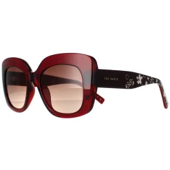 Ted Baker Sunglasses TB1675 Hattie 220 Crystal Dark Red Brown Red Grad