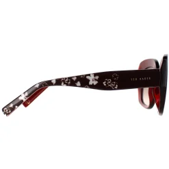 Ted Baker Sunglasses TB1675 Hattie 220 Crystal Dark Red Brown Red Grad