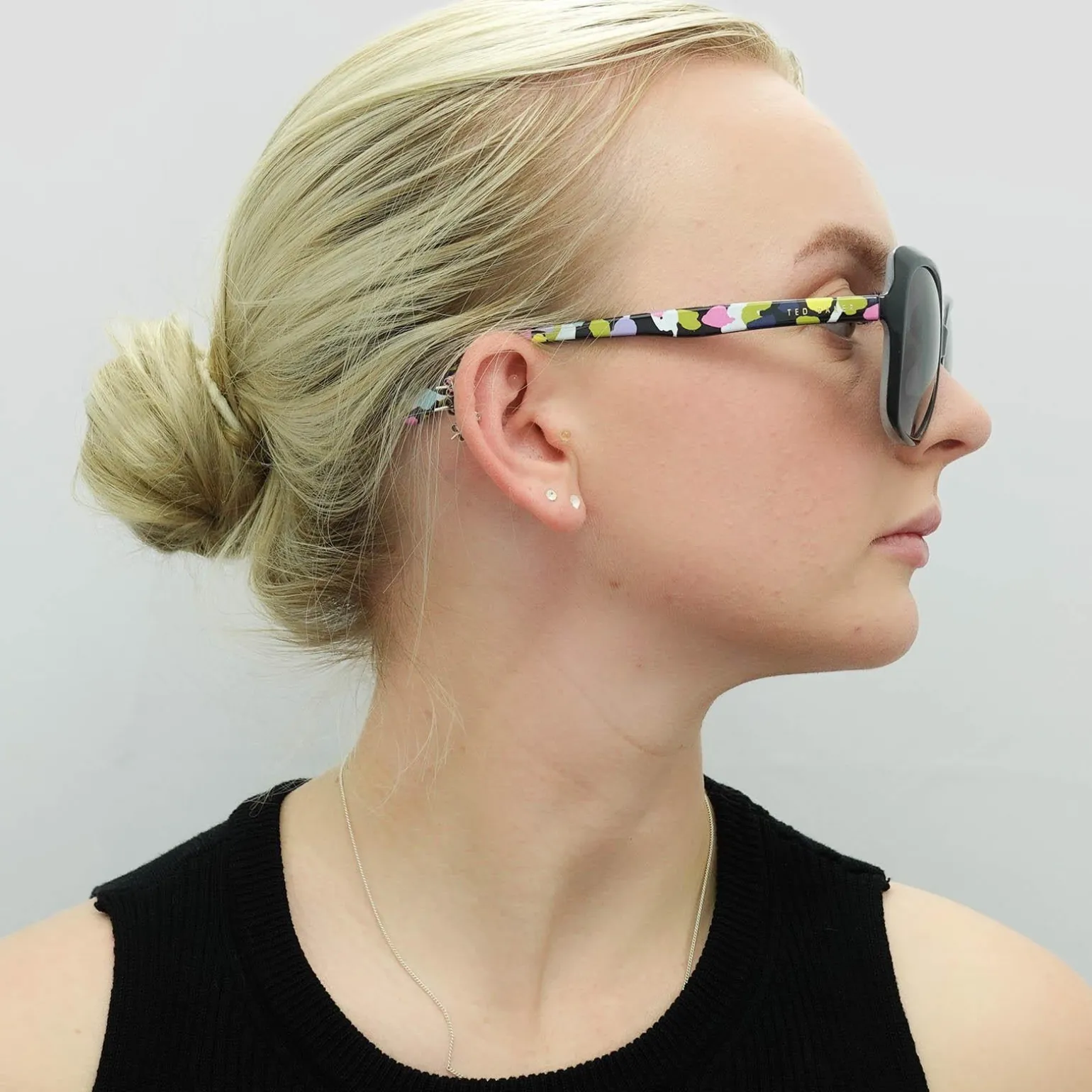 Ted Baker Sunglasses TB1645 Kim 001 Black Grey Gradient