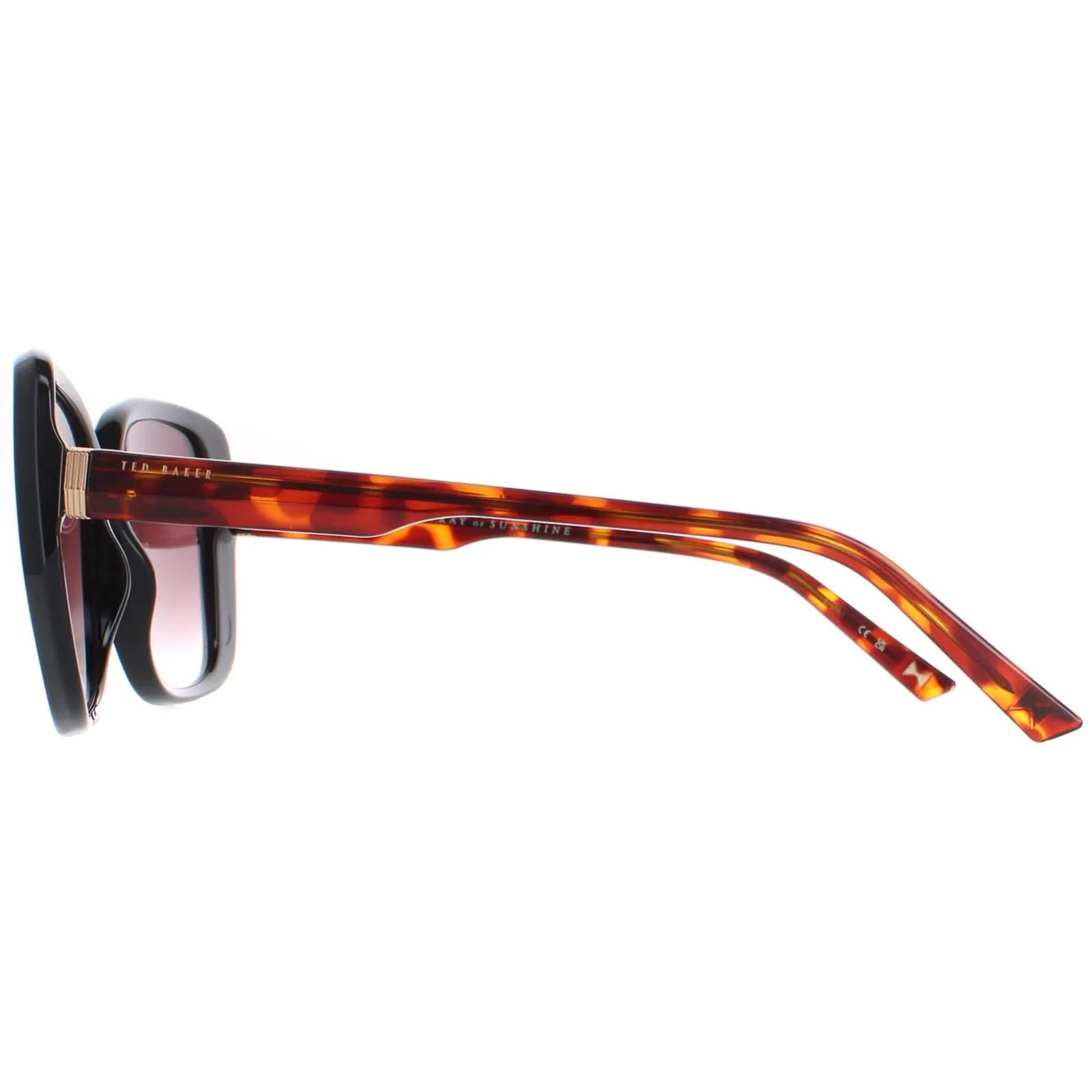 Ted Baker Sunglasses TB1640 Margo 001 Black and Tortoise Brown Gradien