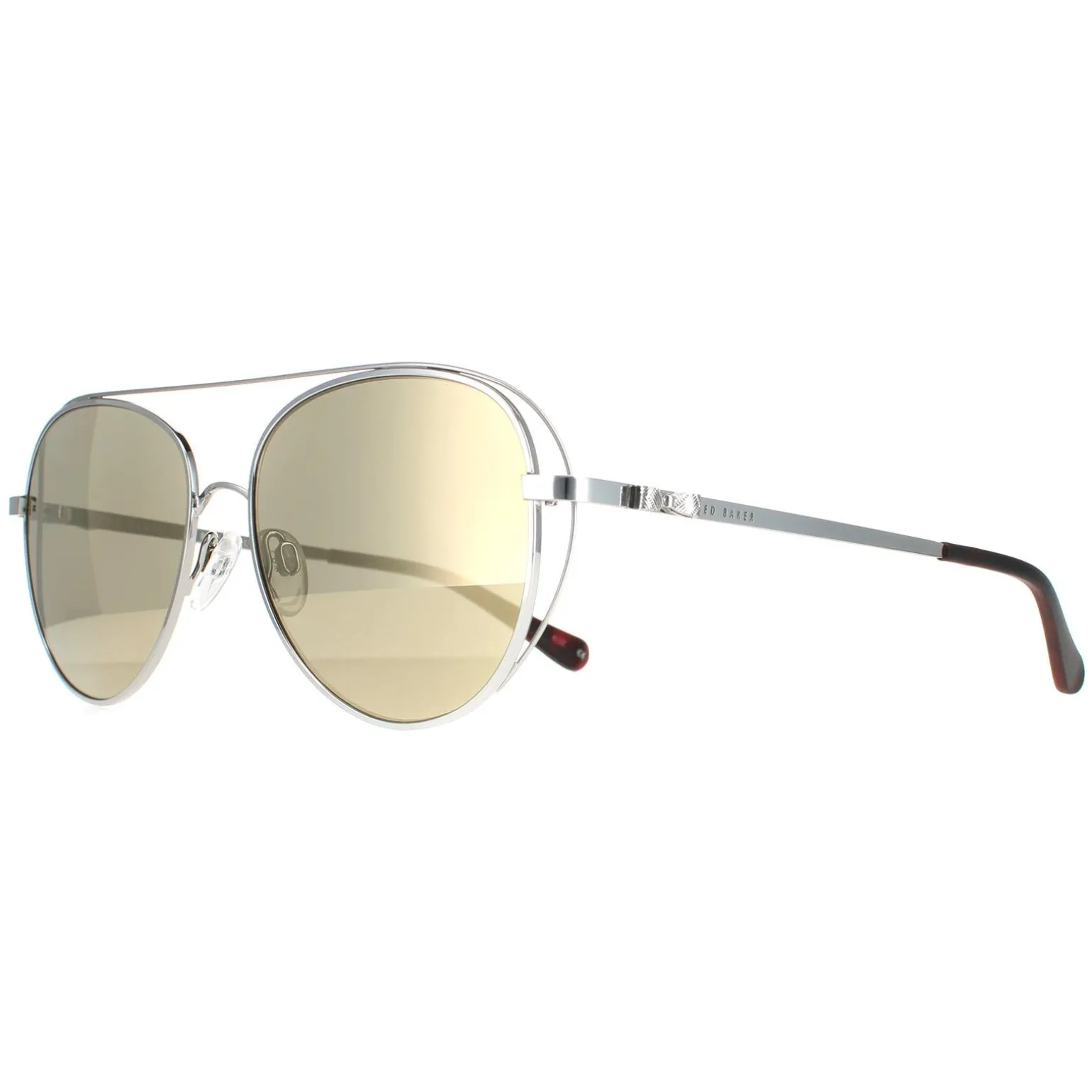 Ted Baker Sunglasses TB1575 Runa 800 Silver Gold Brown