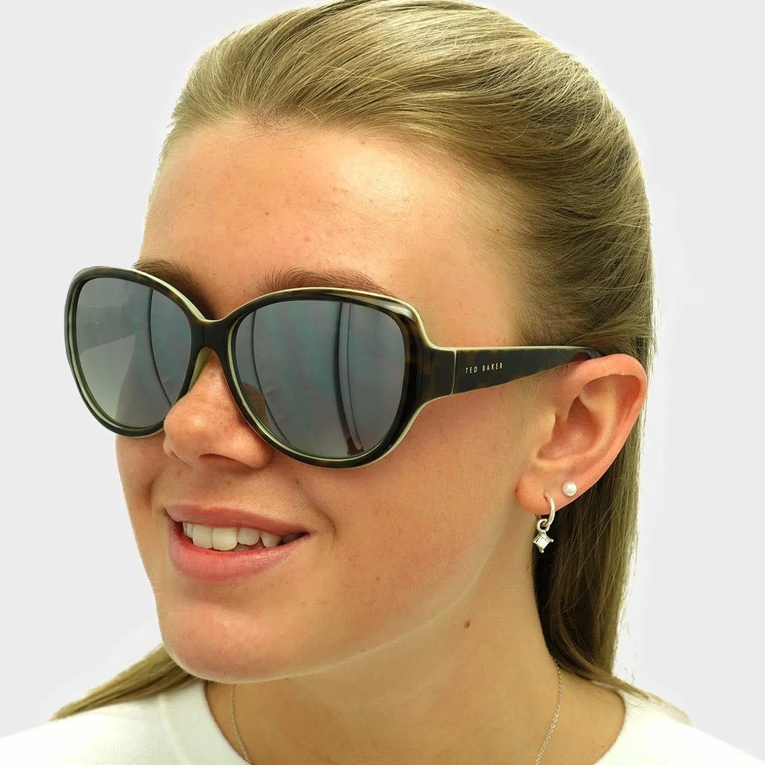 Ted Baker Sunglasses TB1394 Shay 112 Tortoise Green Grey Gradient