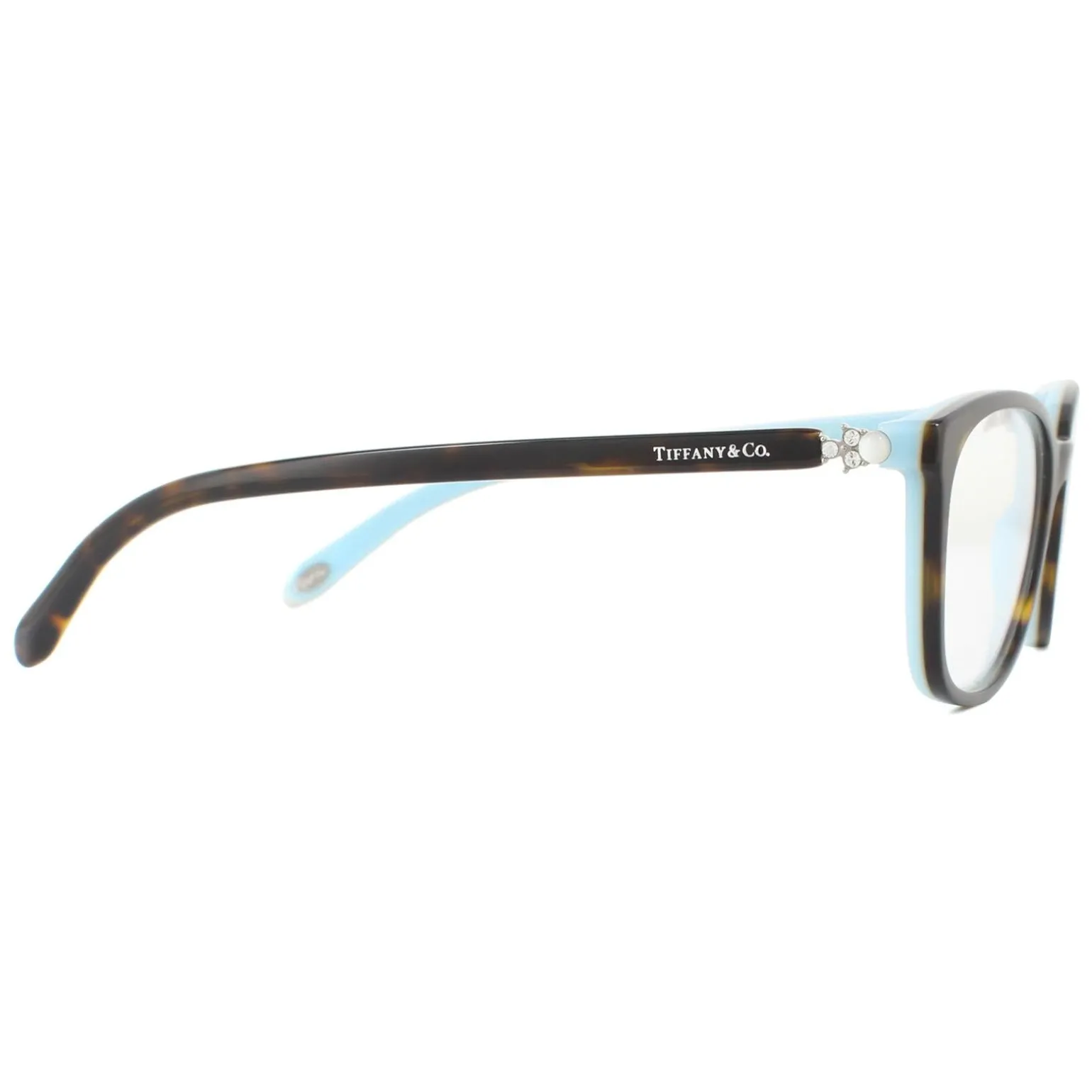Tiffany Glasses Frames TF2109HB 8134 Havana on Tiffany Blue Women