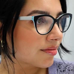 Tiffany Glasses Frames TF2180 8275 Havana Crystal Blue 54mm