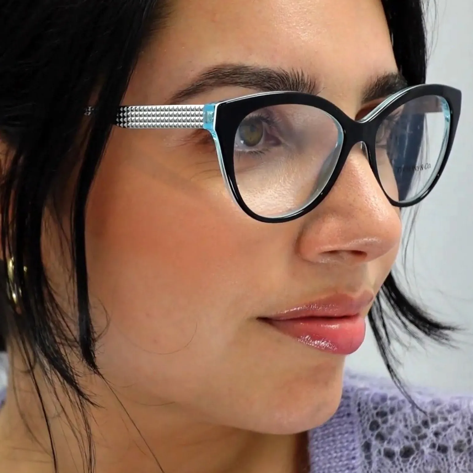 Tiffany Glasses Frames TF2180 8274 Black Crystal Blue 54mm
