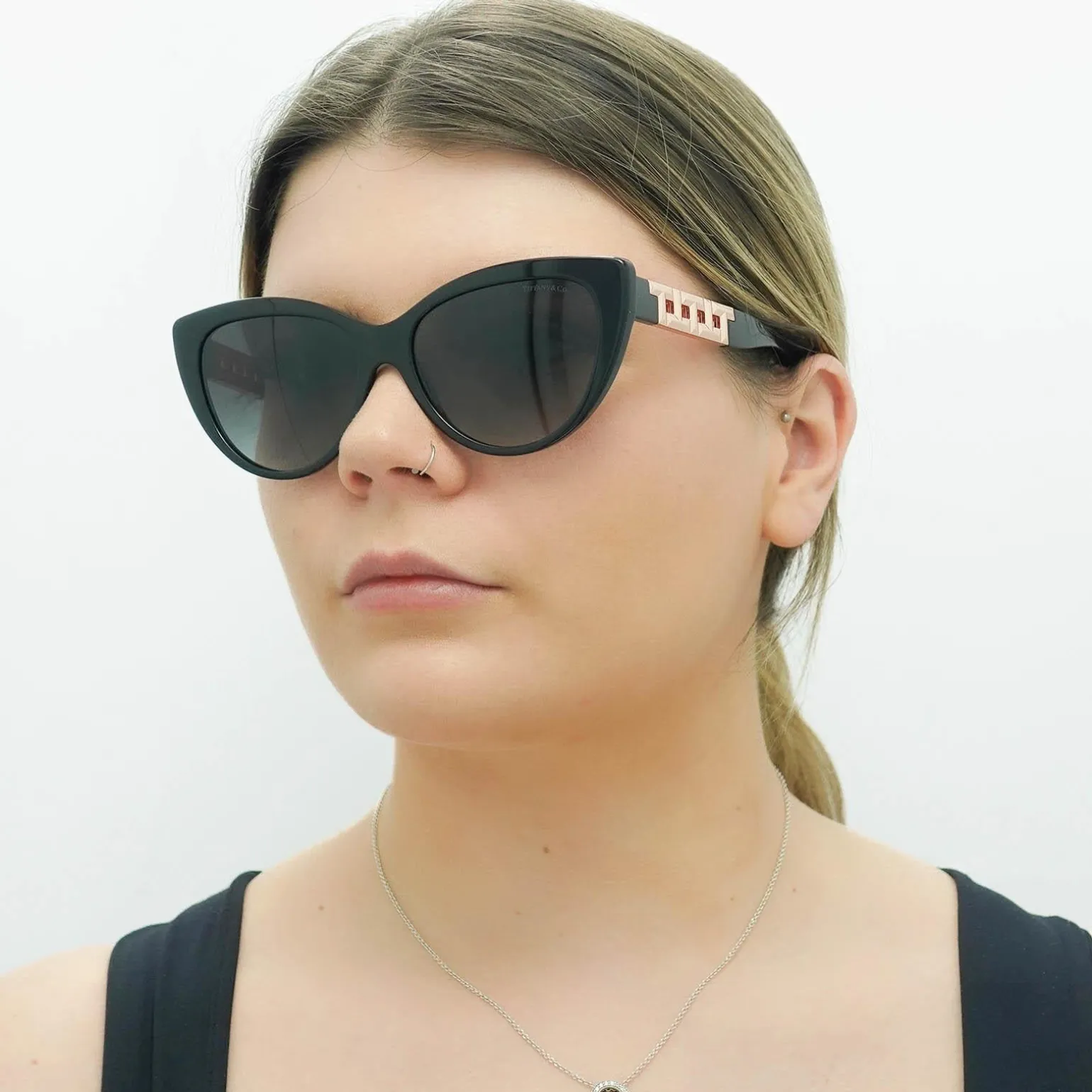 Tiffany Sunglasses TF4196 80013C Black Grey Gradient