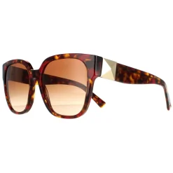 Valentino Sunglasses VA4111 519413 Red Havana Brown Gradient